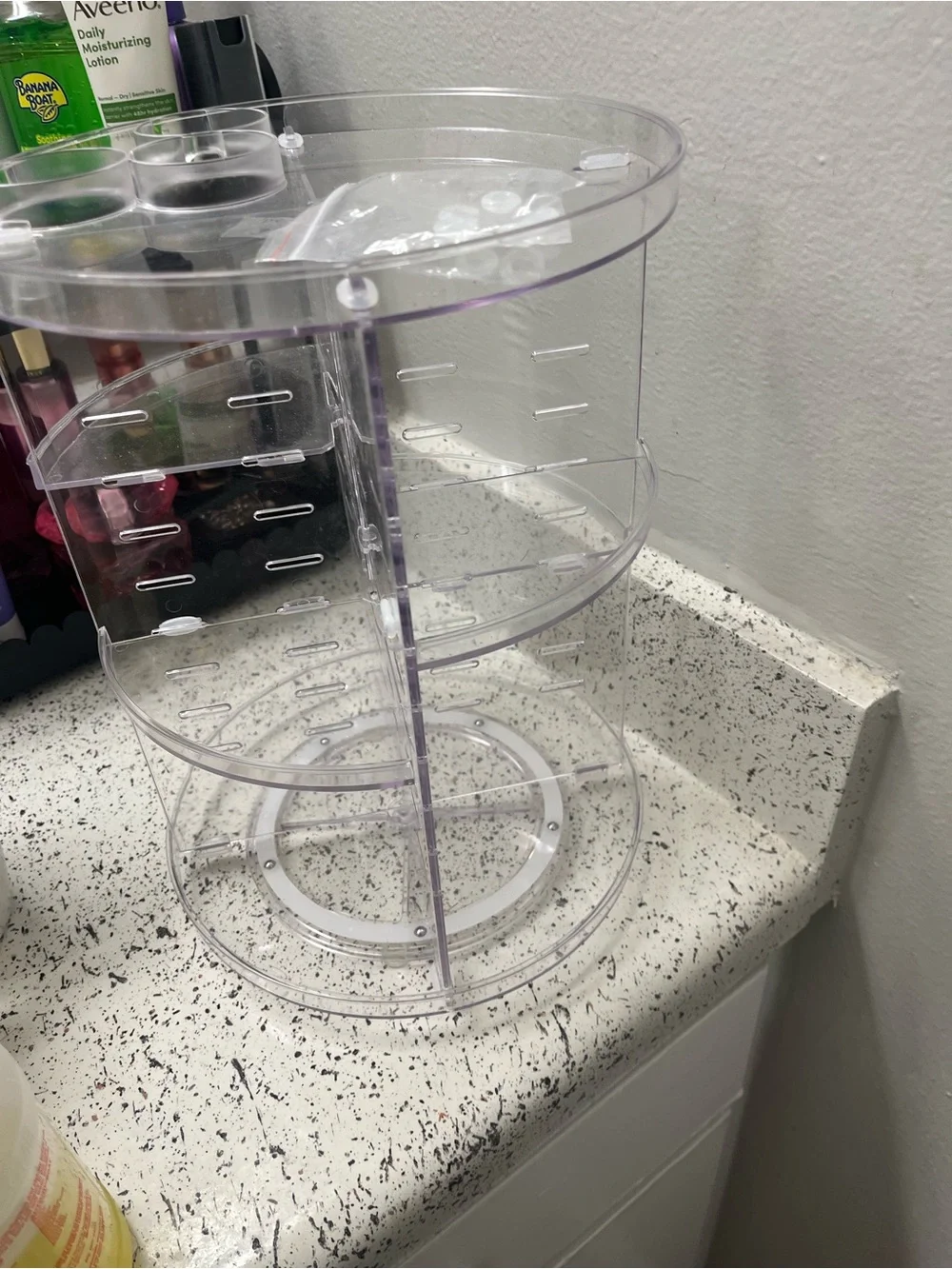 Clear Rotating Makeup and Cosmetic Organizer - Transparent